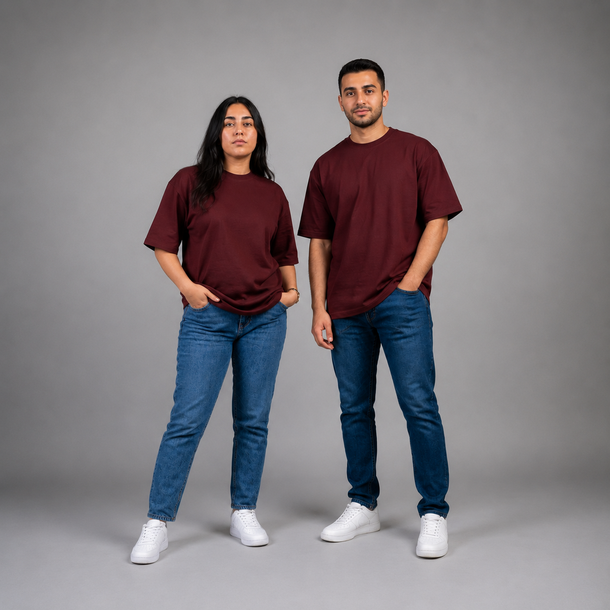 Basic Burgundy Oversized Unisex Tshirt