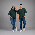 Basic Dark Green Oversized unisex Tshirt