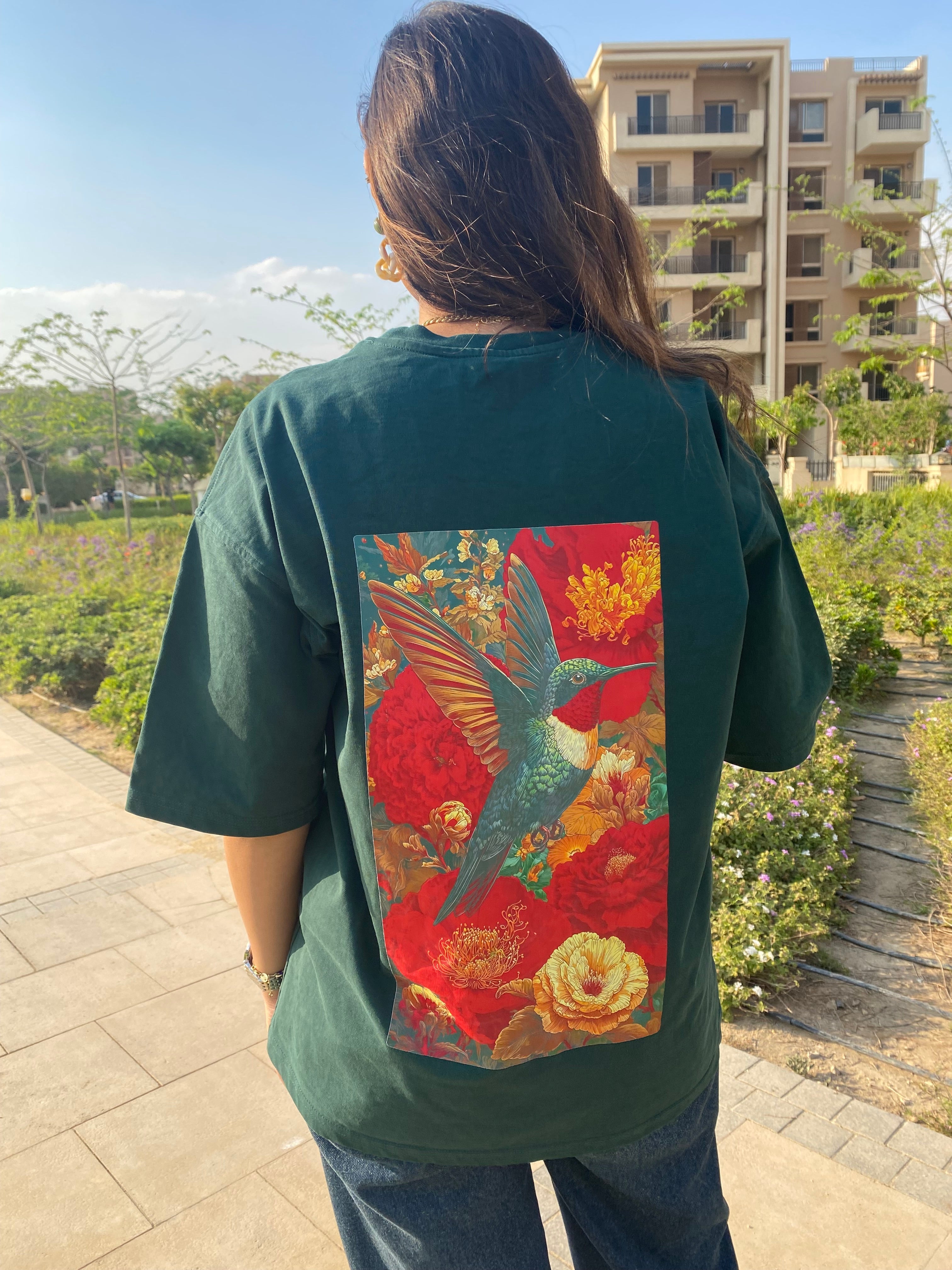 Humming Bird Unisex Oversized T-shirt