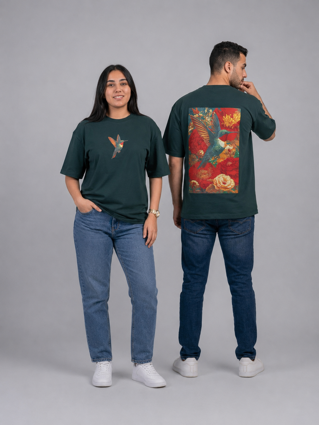 Humming Bird Unisex Oversized T-shirt